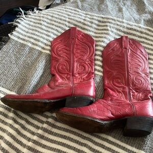 Vintage red cowboy boots
